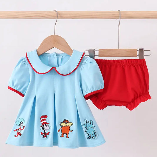 Storybook Whimsy Embroidered Bloomer Set
