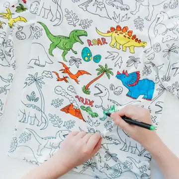 Dinosaur Bamboo Coloring Pajama Set